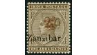 SG29k, l. 1896 2 1/2 on 1a.6p. Sepia. Roman '1' in '1/2' and sur