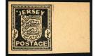 1941. 1/2d Plate proof in black. Sheet marginal...