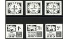 1969. Postage Due. Set of 6. Imperforate Bromide Proofs in Black