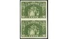 SG333 Variety. 'Imperforate Pair'. Brilliant fresh mint...