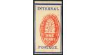 SG56a. 1898 1d Vermilion and deep ultramarine. 'Without the cont