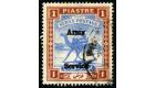 SG A10b. 1906 1p Blue and brown 'Overprint Double'. Very fine us