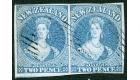 SG5. 1856 2d Blue. Choice brilliant fine used pair...