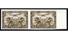 SG274 Variety. 1928 5c Olive-brown 'Imperforate Pair'. U/M mint.
