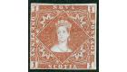 SG1 Variety. 1853 1d Red-brown. Superb mint with excellent colou