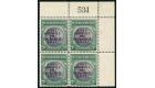 SG173b. 1942 3/- Slate-purple and myrtle-green. Stop after 'COLU