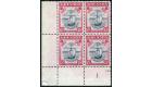 SG163c. 1943 10/- Slate-blue and bright carmine (narrow). U/M Pl