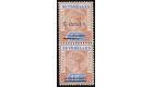 SG38c. 1901 3c on 16c Chestnut and ultramarine. '3 cents' Omitte