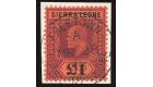 SG111. 1911 £1 Purple and black/red. Brilliant fine used on pie