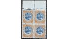 SG342. 1904 4d Blue and chestnut/bluish. 'Mixed Perfs'. Brillian