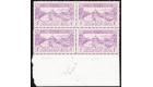 SG465a 1925 4d Mauve/pale mauve. 'POSTAGF' Error. U/M mint block