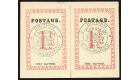 SG22. 1886 1 1/2 Rose. Superb fresh mint pair. with original cor