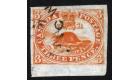 SG1. 1851 3d Red 'Laid Paper' Exceptional superb used sheet marg