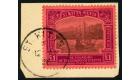 SG60. 1923 £1 Black and purple/red. Brilliant fine used on piec