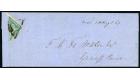 SG14d Variety. 1861 4d Blue UNIQUE ROULETTED on cover...