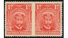 SG2a. 1924 1d Bright rose. 'Imperforate Between, Horizontal Pair