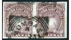 SG11ab. 1893 4 1/2a Brown-purple. 'Imperforate Pair' Superb fine