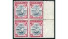 SG163c. 1943 10/- Slate-blue and bright carmine (narrow). U/M mi