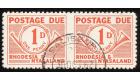 SG D1a. 1961 1d Vermilion. 'Horizontal pair, Imperforate Between