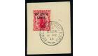 SG A3. 1911 1d Carmine. Superb fine used on piece...
