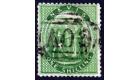 SG14a. 1876 1/- Yellow-green 'LAID PAPER'. Superb used...