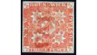 SG2. 1851 3d Pale red. Superb used with red 'PAID' handstamp...