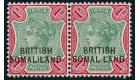 SG21c. 1903 1r Green and aniline carmine. 'SOMAL LAND' error. U/