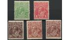 SG48-52. 1918 Set (ex.SG49) Superb fresh mint...