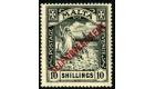 SG121. 1922 10/- Black. Superb fresh mint...