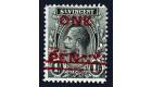 SG121c. 1915 1d on 1/- Black/green. ' PENNY' and bar double. Bri