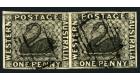 SG1. 1854 1d Black. Exceptional fine used pair...