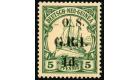 SG.O2. 1915 1d on 5pf Green. Brilliant fresh U/M mi