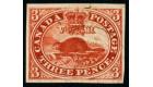 SG18. 1857 3d Red Very fine used with large margins all sides...