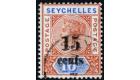 SG19b. 1893 15c on 16c Chestnut and ultramarine. 'Surcharge Doub