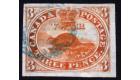 SG7b. 1852 3d Scarlet-vermilion 'Major re-entry'. Superb fine us