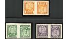 SG275,276,279 Variety. 'Imperforate tete-beche pairs'. U/M mint.