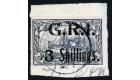 SG113. 1914 3s on 3m Violet-blue. Superb fine used on piece...