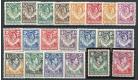 SG25-45. 1938 Set of 21. brilliant fresh U/M mint...