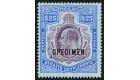 SG168s. 1911 $25 Purple and blue/blue. 'SPECIMEN'. Superb fresh 