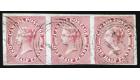 SG17. 1857 1/2d Deep rose. Superb fine used horizontal strip of