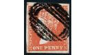 SG41a. 1859 1d Red. Very fine used...