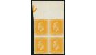 SG451 Variety. 1926 2d Yellow. 'Imperforate Pair'. U/M mint bloc