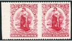 SG303a. 1902. 1d Carmine. 'Imperforate Between'. Superb fresh sh