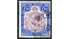 SG99e. 1919 £10 Purple and royal blue. Superb fine used...