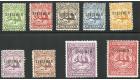 SG101s-110s. 1900 Set of 9 'SPECIMEN'. Superb fresh mint...