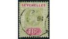 SG65a. 1906 18c Sage-green and carmine. 'Dented Frame'. Very fin