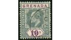 SG76. 1906 10/- Green and purple. Superb fine used...
