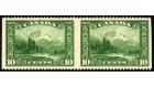 SG281 Variety. 1928 10c Green 'Imperforate Vertically, Horizonta