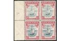 SG163c. 1943 10/- Slate-blue and bright carmine. Perf.12. Superb