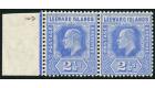 SG40a. 1907 2 1/2d Bright blue. Wide 'A' in 'LEEWARDS'. U/M mint